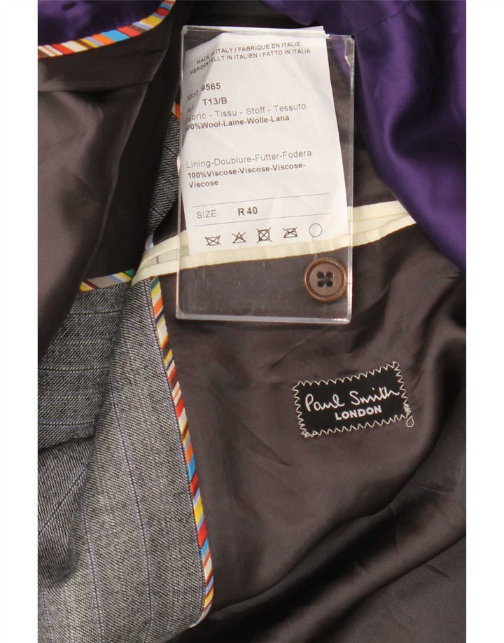 Paul Smith Muški sako sa 2 gumba UK 40 Vunene velike sive pruge