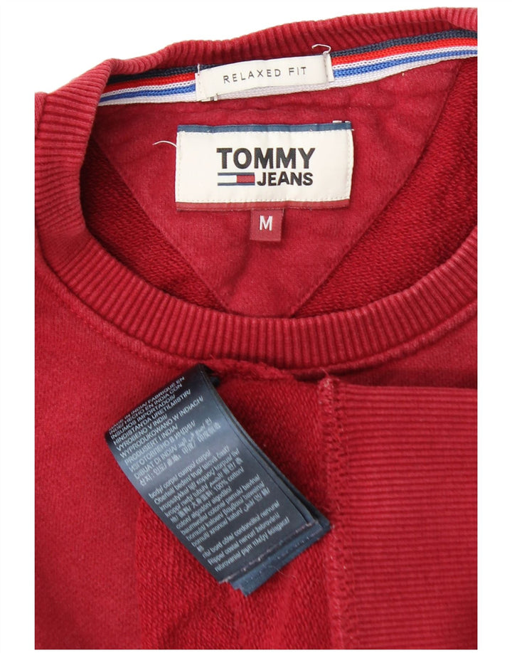 TOMMY HILFIGER Muški džemper opuštenog kroja Srednje crveni pamuk