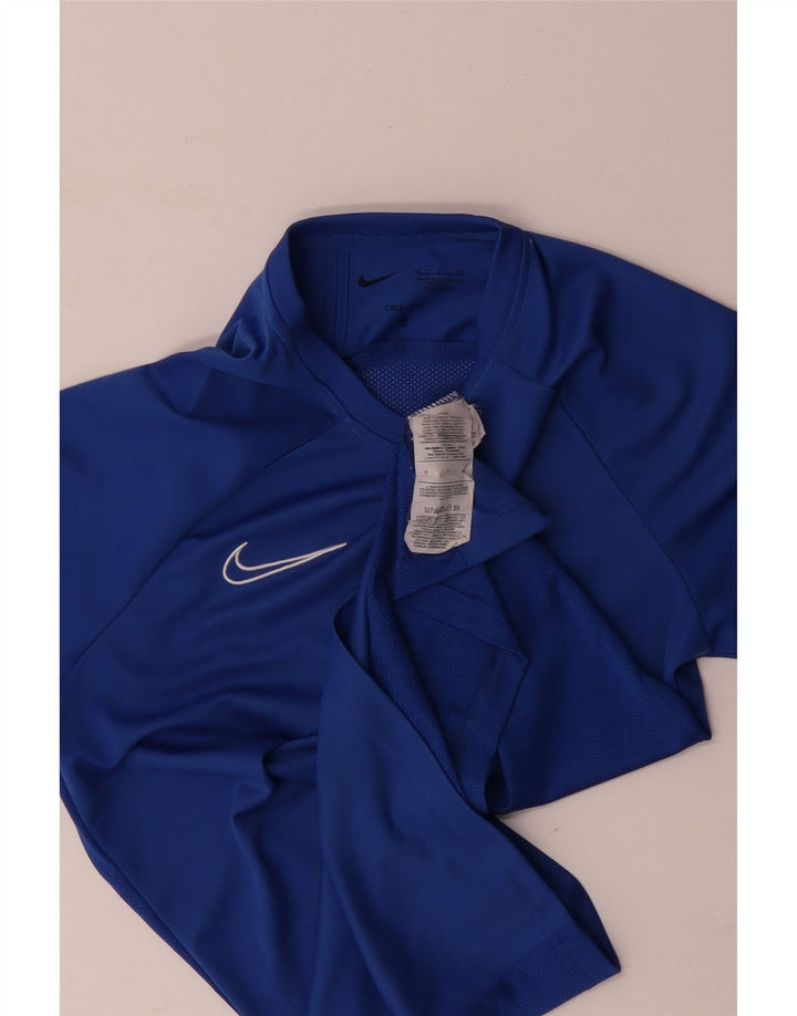 NIKE muška Dri Fit majica kratkih rukava, mala plava poliesterska boja