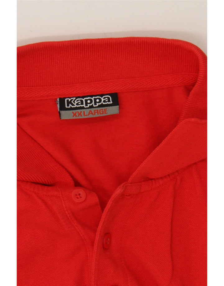 KAPPA Mens Polo Shirt 2XL Red Cotton Vintage Kappa and Second-Hand Kappa from Messina Hembry 