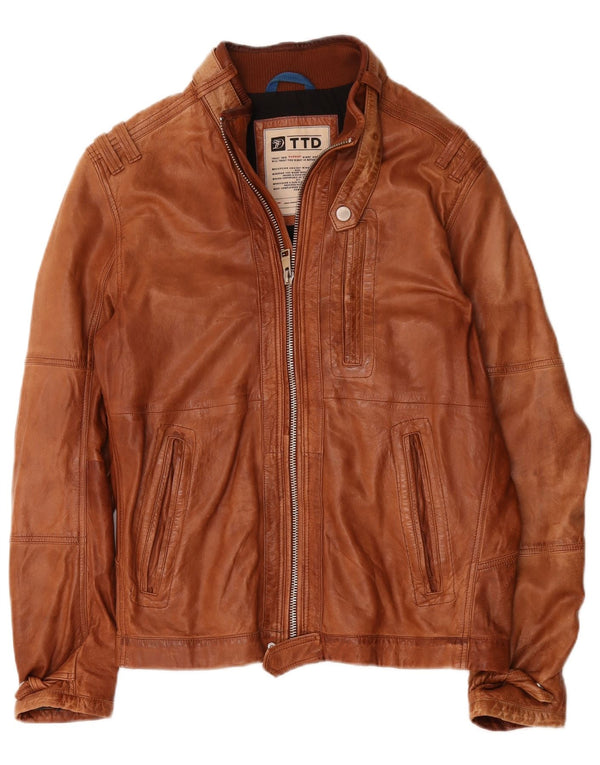 Tom Tailor muška kožna jakna UK 40 Large Brown
