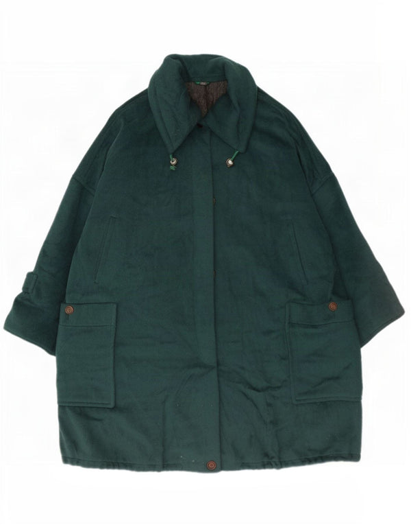 Sportmax Womens Oversized Overcoat UK 12 Medium Green Wool