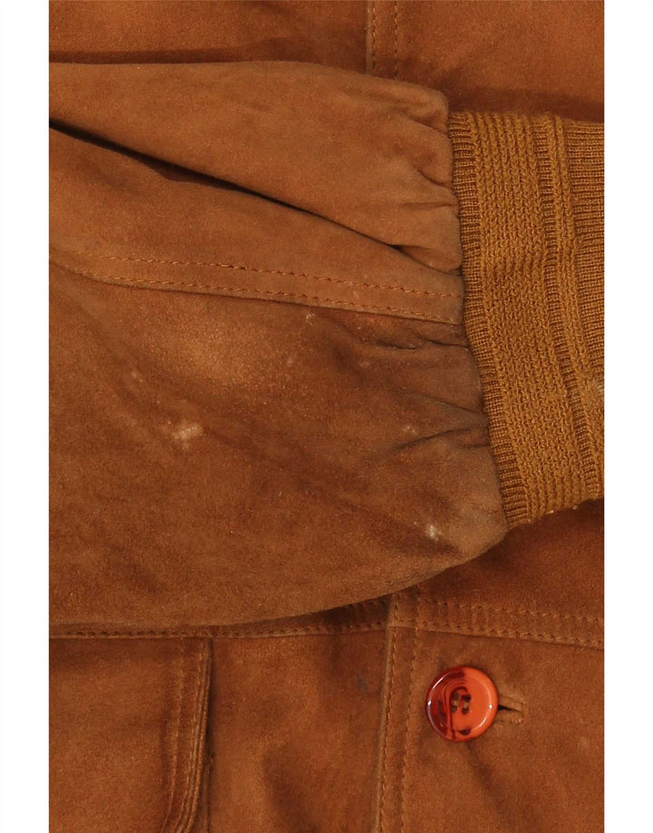 Vintage muška bomber jakna od brušene kože IT 56 3XL smeđa koža