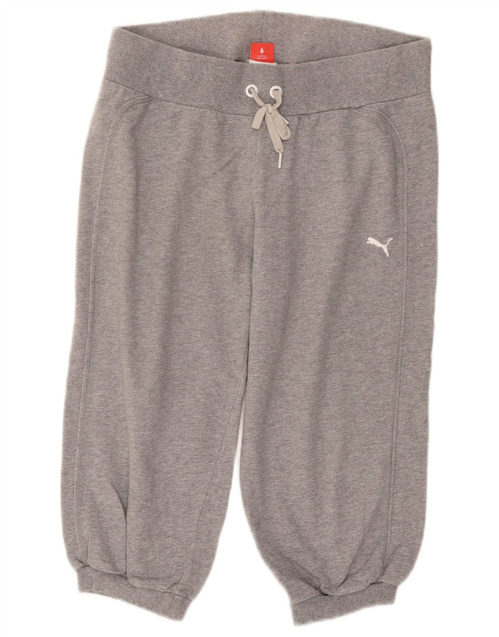 PUMA Ženske Capri Trenirke Hlače Joggers UK 14 Large Grey Cotton