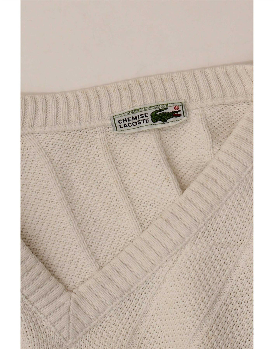 Lacoste muški džemper s V-izrezom, veličina 6 XL bijeli