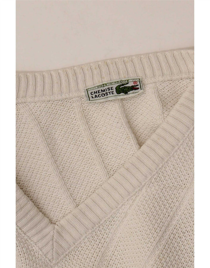Lacoste muški džemper s V-izrezom, veličina 6 XL bijeli