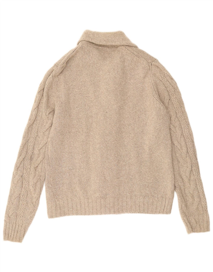 Massimo Dutti muški kardigan pulover XL bež vunene boje