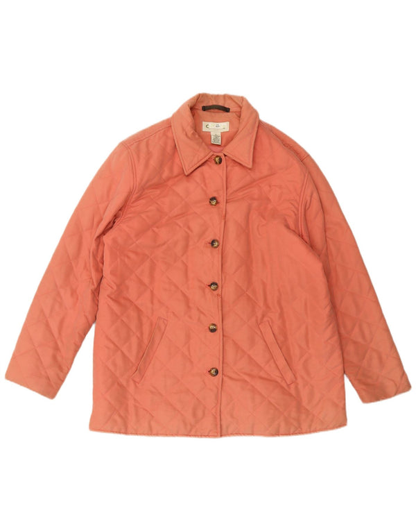 ORVIS ženska prošivena jakna UK 16 veliki ružičasti poliester