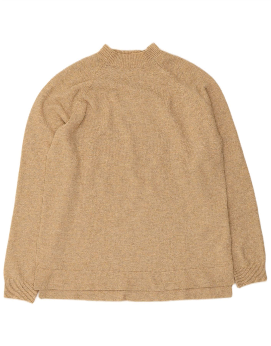 Indi & Cold ženski prekomjerni džemper s kornjačastim ovratnikom UK 10 Small Beige