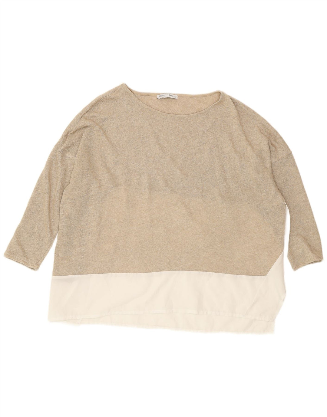 Zara ženska prevelika bluza UK 10 Small Gold Colourblock