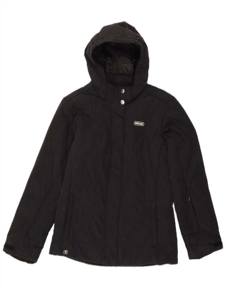 Podstavljena jakna s kapuljačom BRUGI za djevojčice 12-13 godina crna