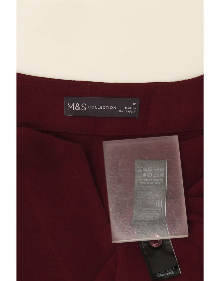 Marks & Spencer ženski gornji dio bluze dugih rukava UK 12 srednje tamnocrvene boje