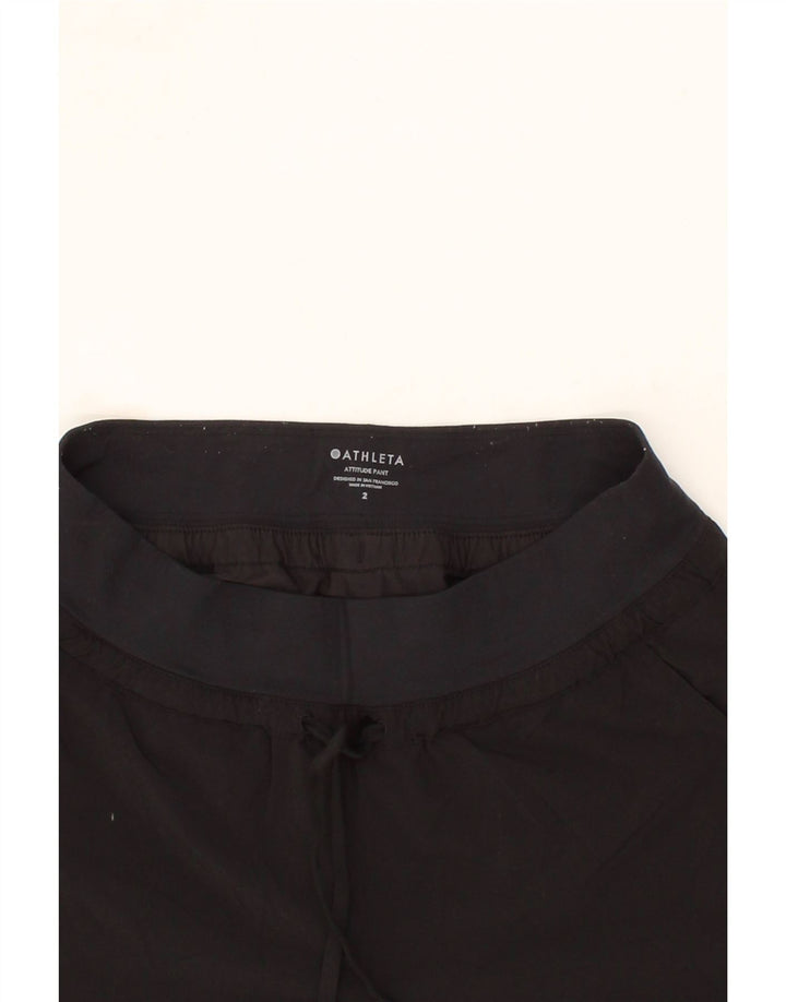 ATHLETA Womens Tracksuit Trousers Joggers US 2 XS Black Polyester Vintage Athleta and Second-Hand Athleta from Messina Hembry 