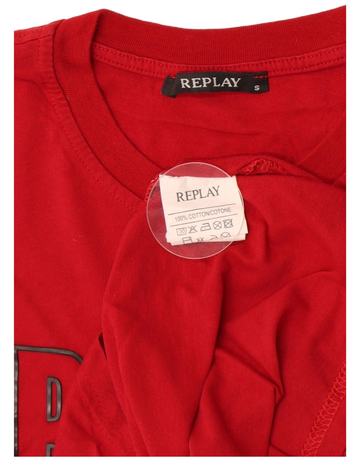 Replay Muška majica s grafičkim motivima Mala crvena pamučna majica