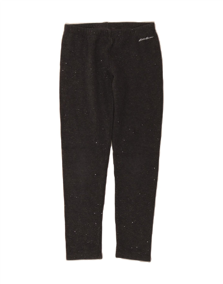 EDDIE BAUER Girls Leggings 10-11 Years Medium Grey Spotted Cotton Vintage Eddie Bauer and Second-Hand Eddie Bauer from Messina Hembry 