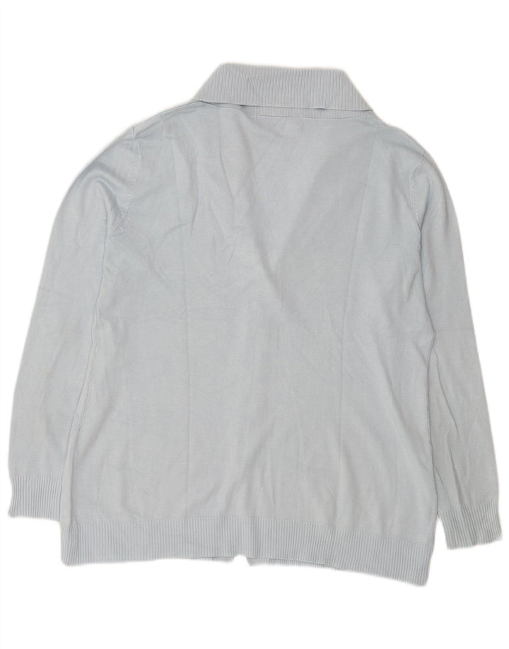 Zara ženski kardigan pulover UK 16 Large Blue Rayon