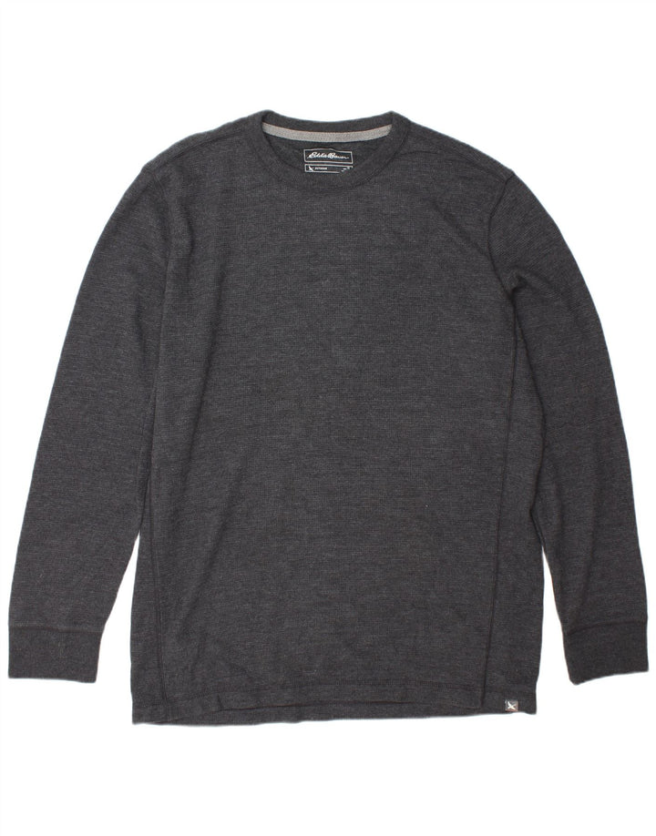 EDDIE BAUER Muška majica dugih rukava, veliki sivi pamuk