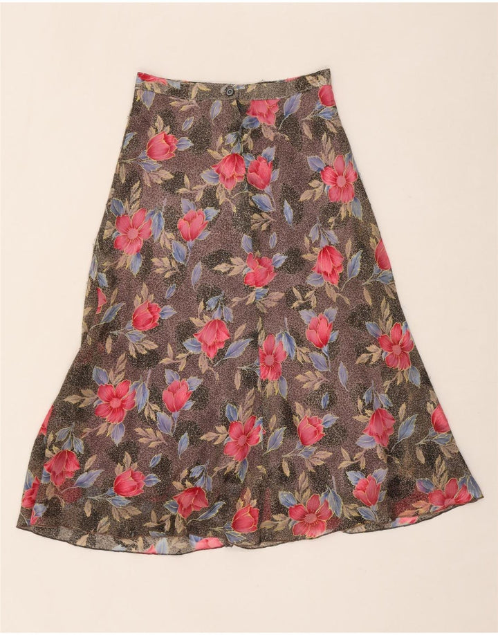 VINTAGE Womens A-Line Skirt W26 Small  Multicoloured Floral Vintage Vintage and Second-Hand Vintage from Messina Hembry 