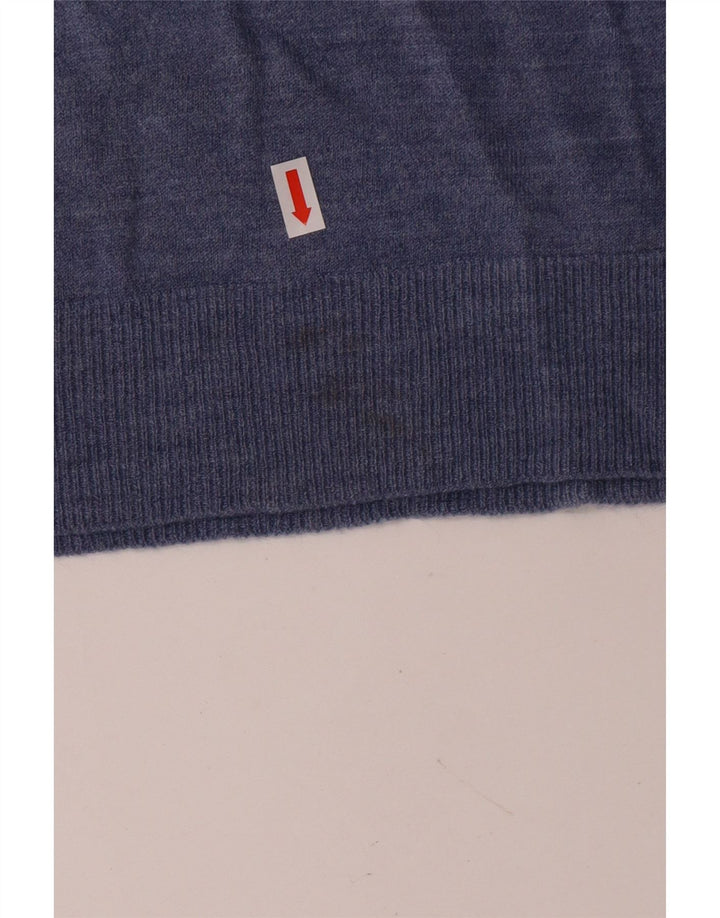 MARKS & SPENCER Muški plavi pulover s V-izrezom XL Blue Harbor Classic
