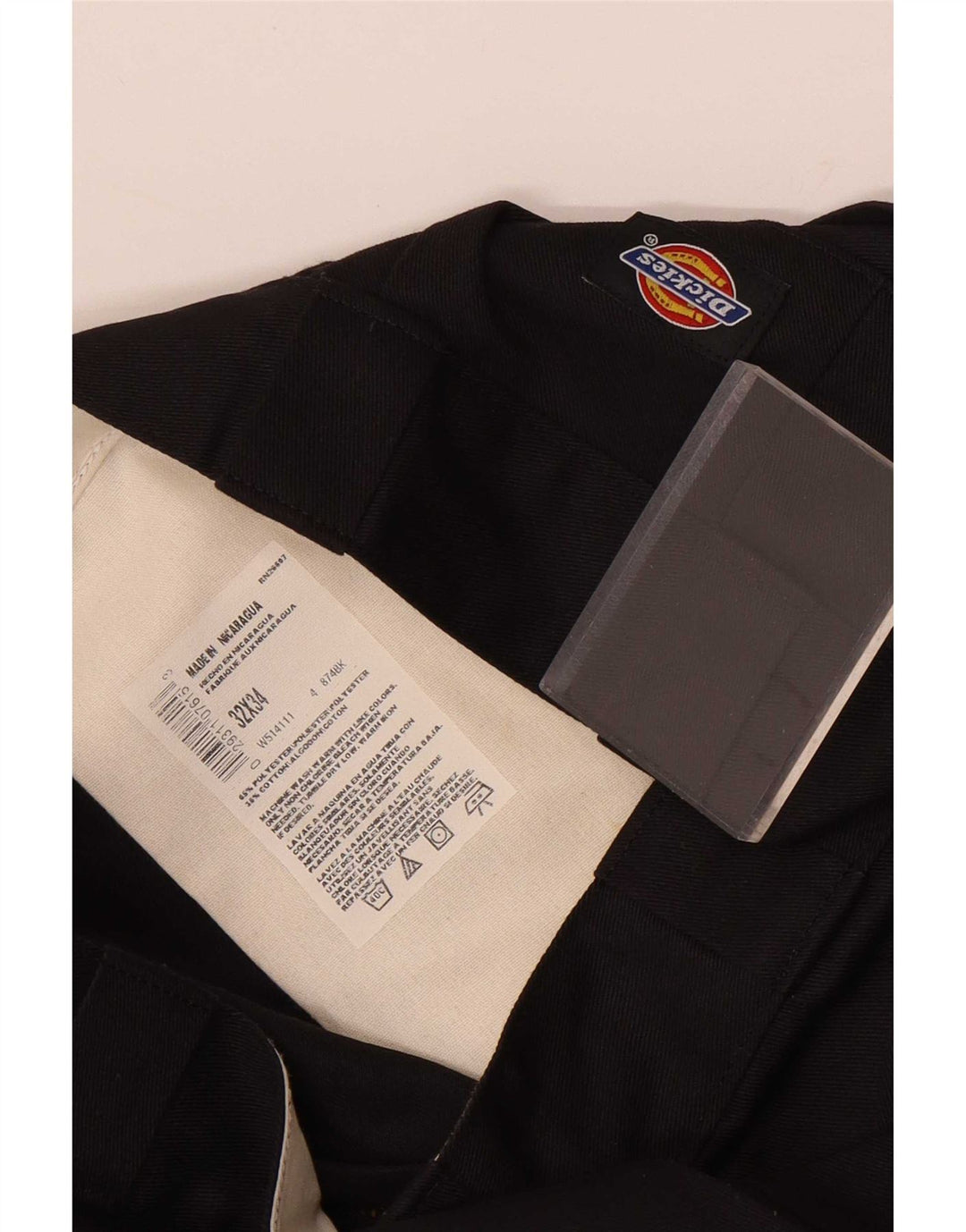 Dickies muške ravne chino hlače W32 L34 crni poliester