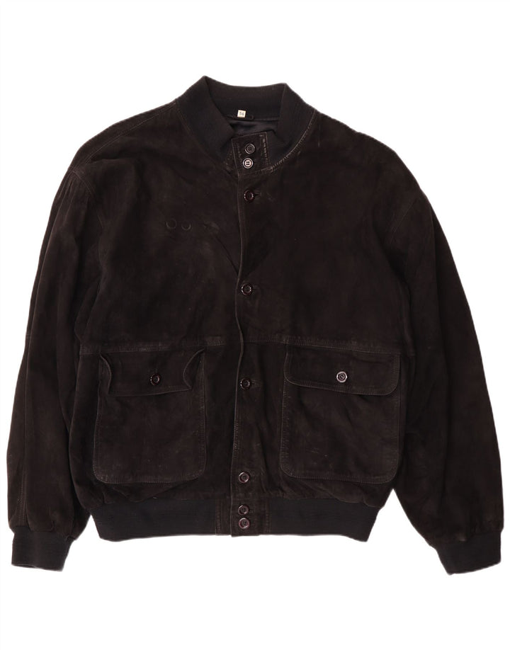 VINTAGE muška bomber jakna od brušene kože IT 56 3XL crna koža