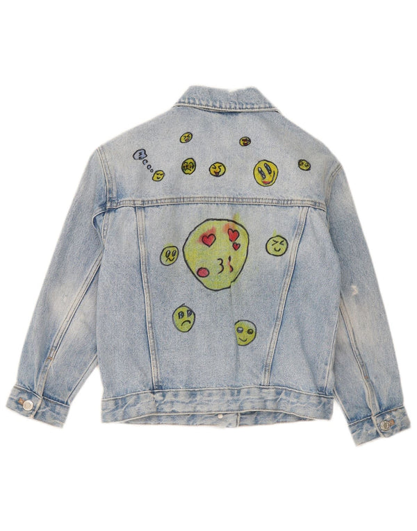 Zara Girls Graphic Denim jakna 8-9 Years Blue