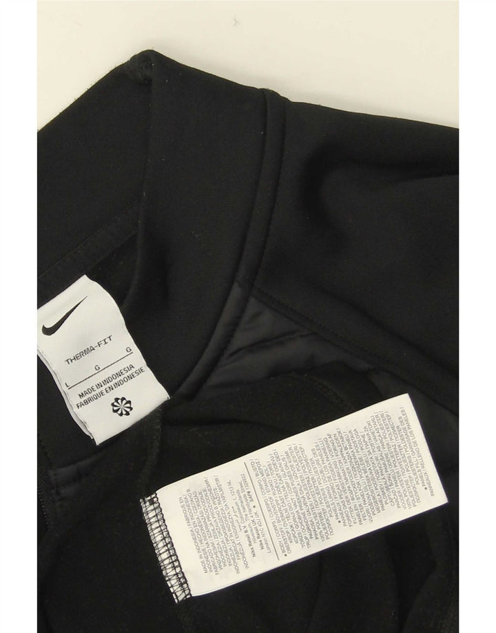 Nike Muška trenirka Therma-Fit Zip Neck Top Velika crna poliesterska majica