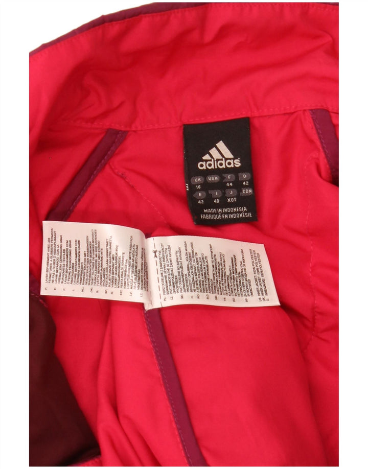 Adidas ženska podstavljena jakna UK 16 veliki bordo poliester