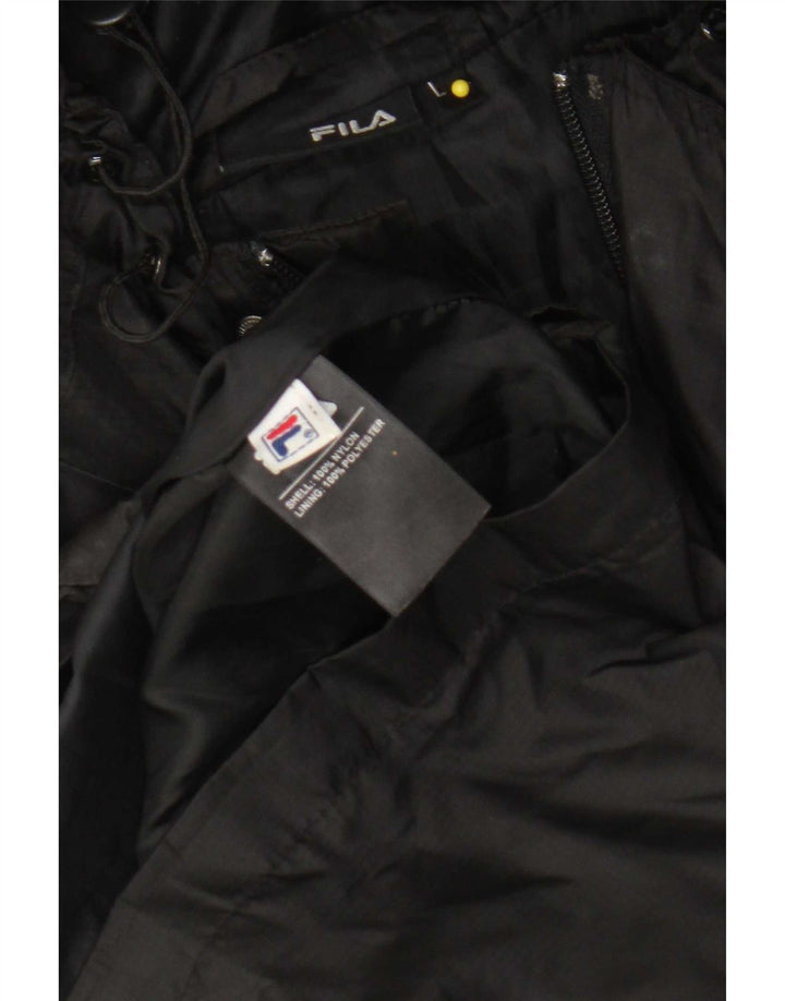 Fila muška kišna jakna s kapuljačom UK 40 veliki crni najlon