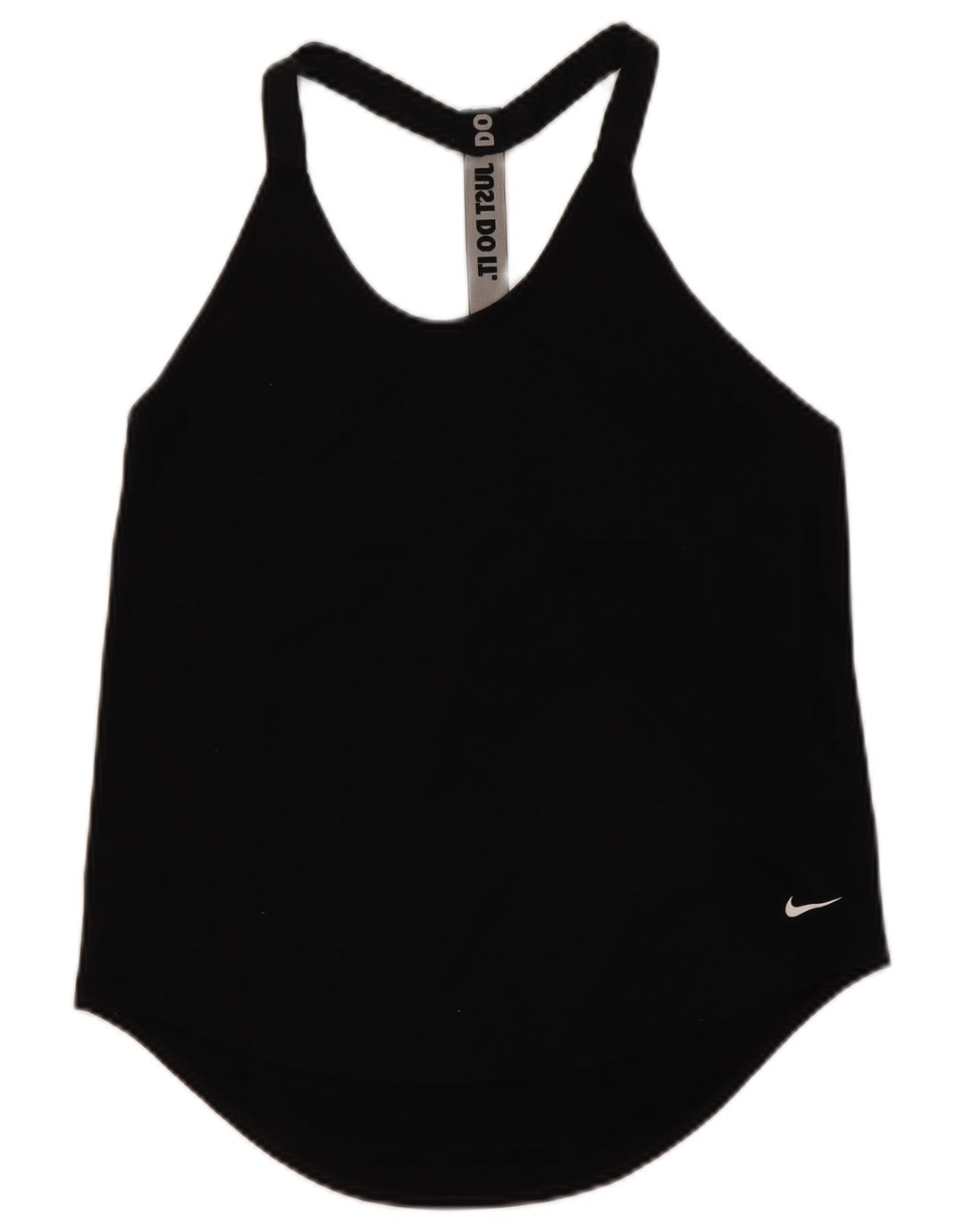 Nike Ženski Dri Fit Graphic Vest Top UK 12 Srednji crni poliester