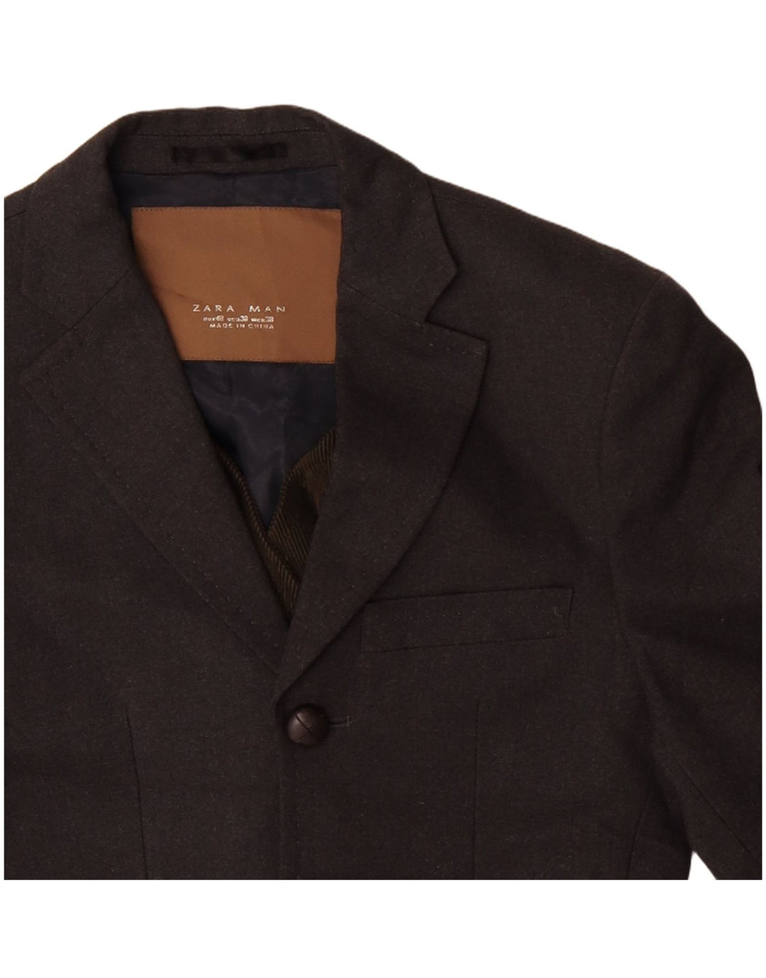 ZARA muška jakna sa 3 gumba EU 48 srednje sivi poliester