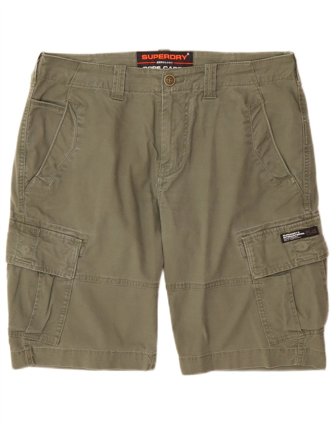 Superdry muške kargo kratke hlače W32, srednji kaki pamuk