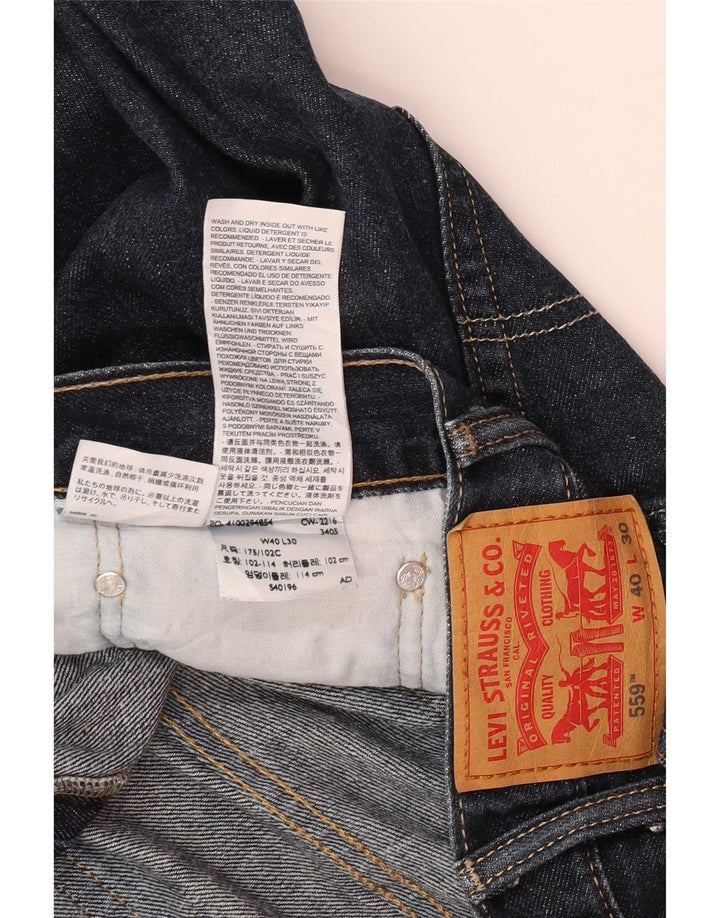 Levi's muške 559 ravne traperice W40 L30 tamnoplavi pamuk