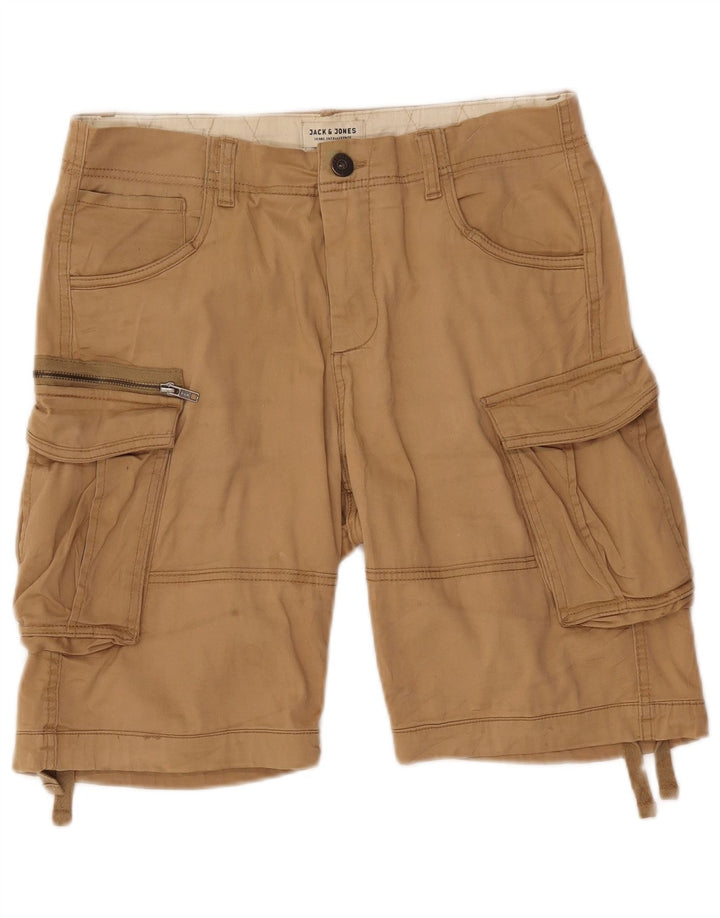JACK & JONES Male muške kargo kratke hlače W32, bež pamuk