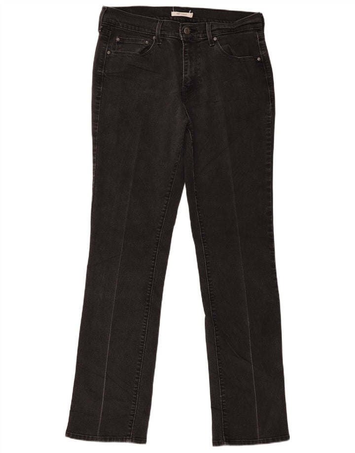Levi's ženske 505 ravne traperice W30 L32 crni pamuk
