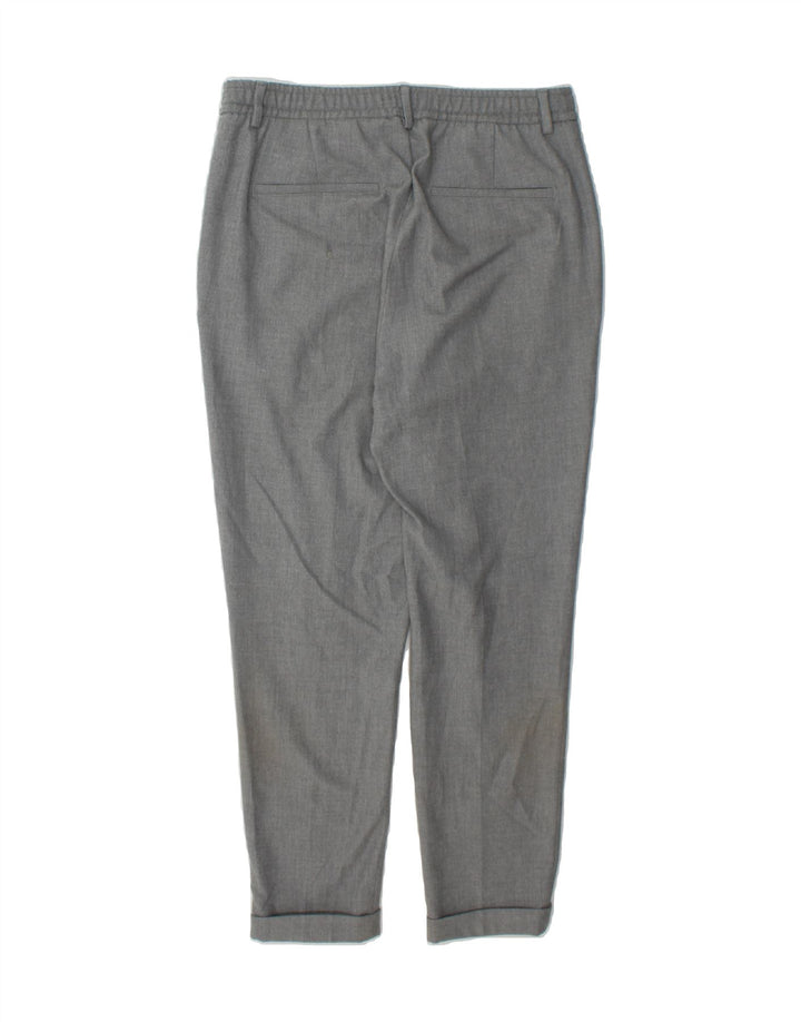ZARA Womens Tapered Crop Casual Trousers Medium W30 L27 Grey Polyester Vintage Zara and Second-Hand Zara from Messina Hembry 