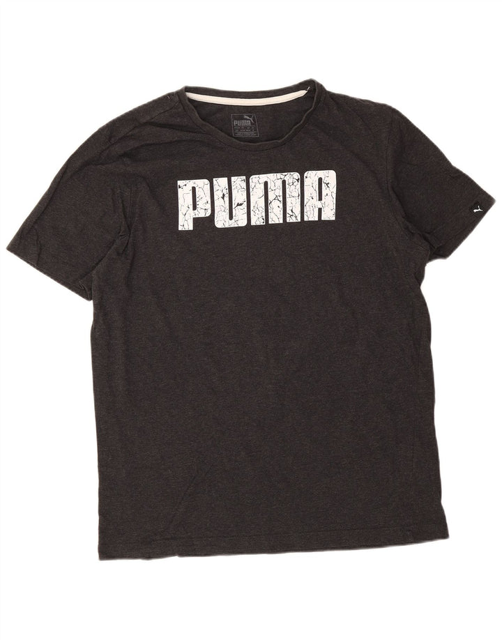 Puma muška majica s grafičkim motivima, srednje sivi pamuk