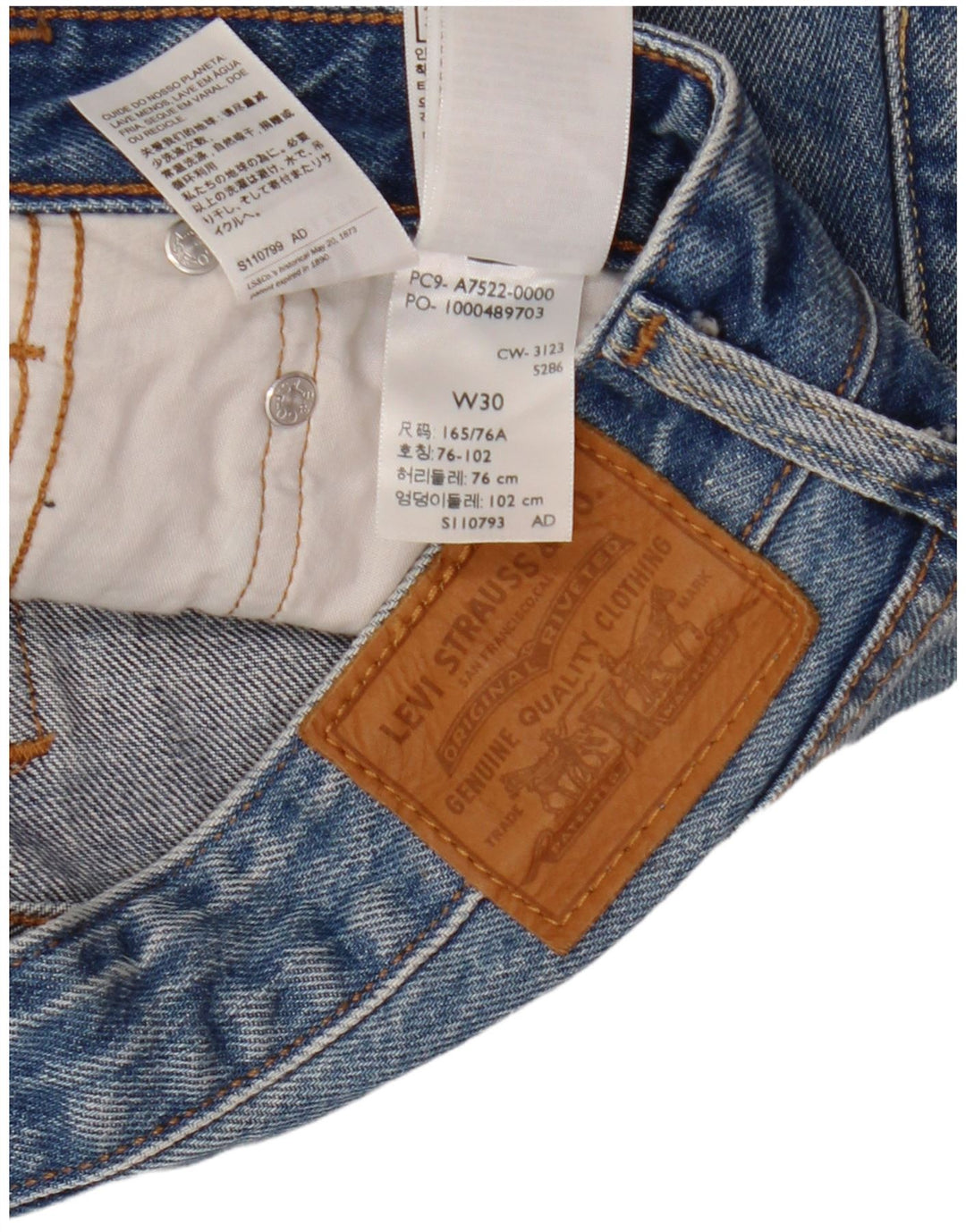 Levi's ženska mini traper suknja W30 srednje plavi pamuk