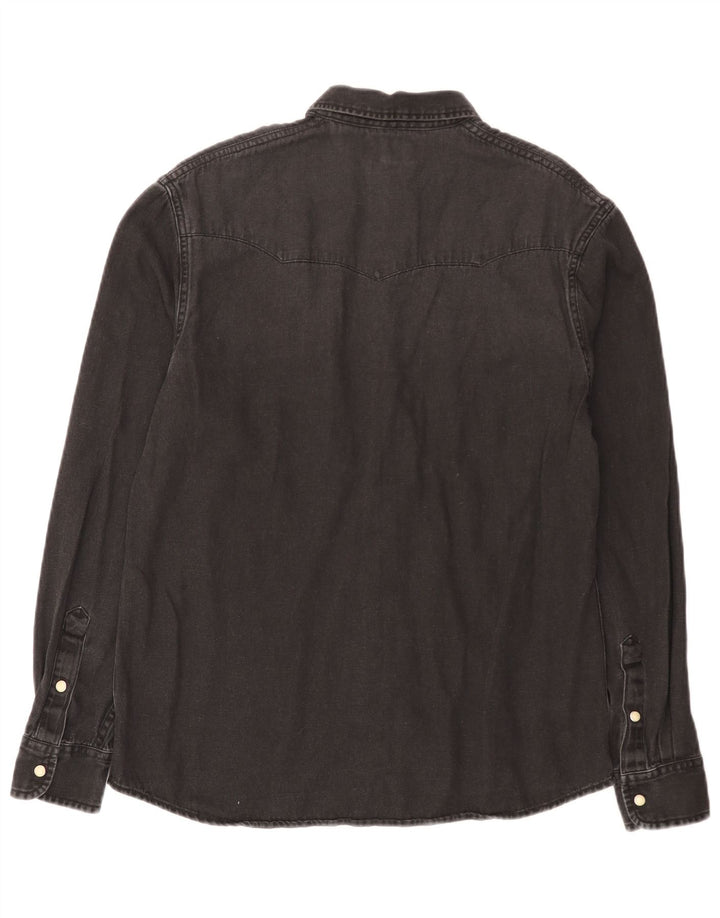 Wrangler muška traper košulja Western Regular Fit srednje crnog pamuka