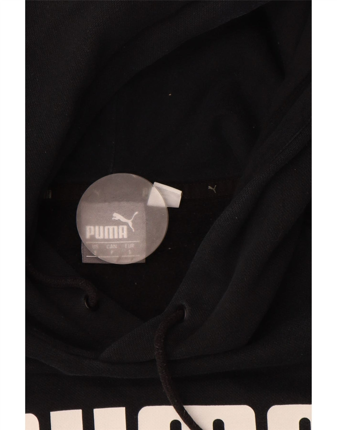 PUMA muška majica s kapuljačom s kapuljačom, mali crni pamuk