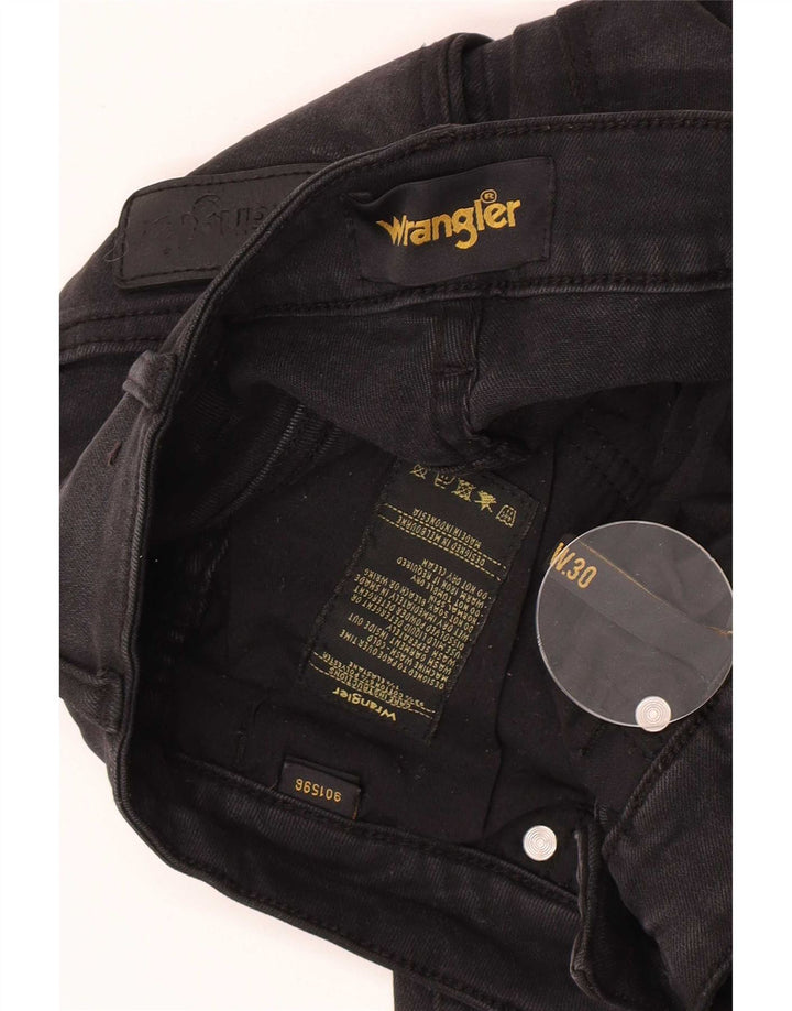 Ženske uske traperice Wrangler, W30 L26, crni pamuk