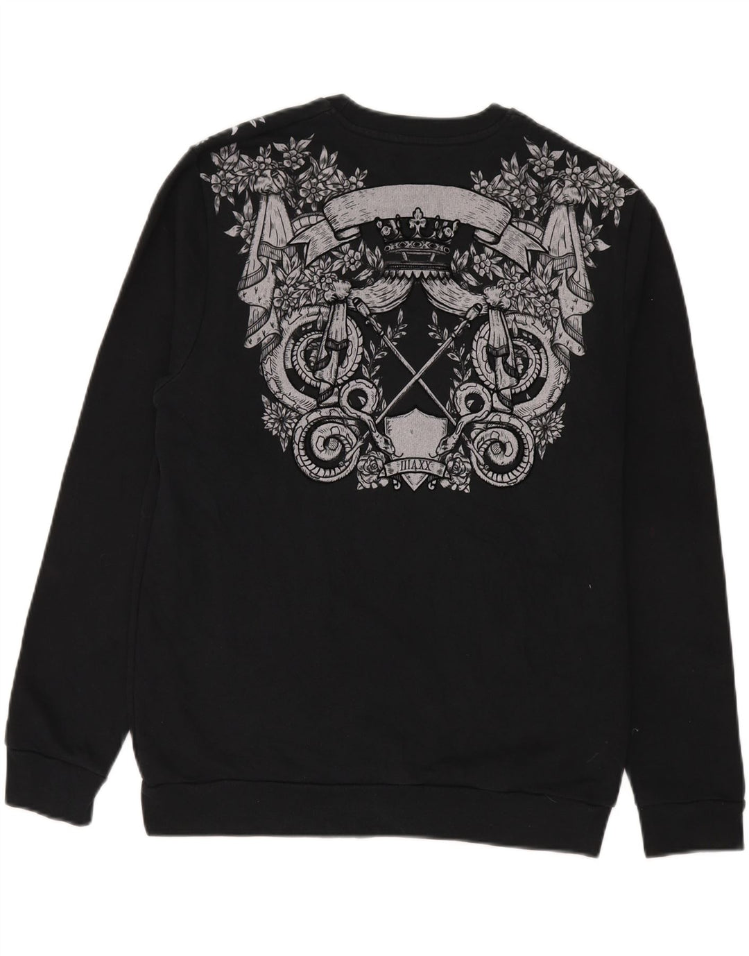 Veliki crni pamučni džemperi Zara Graphic Sweatshirt