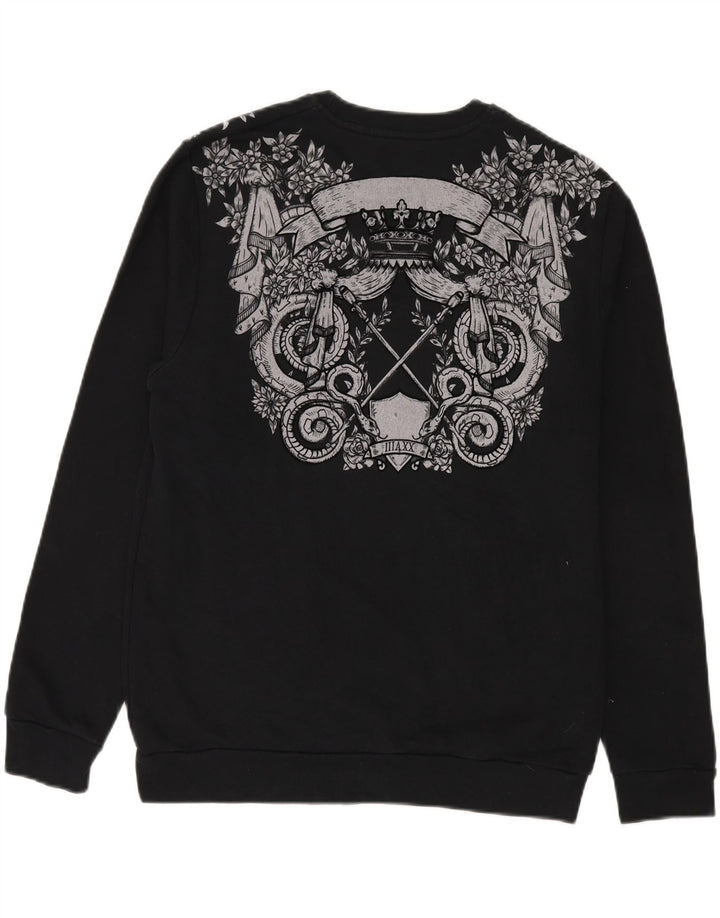 Veliki crni pamučni džemperi Zara Graphic Sweatshirt