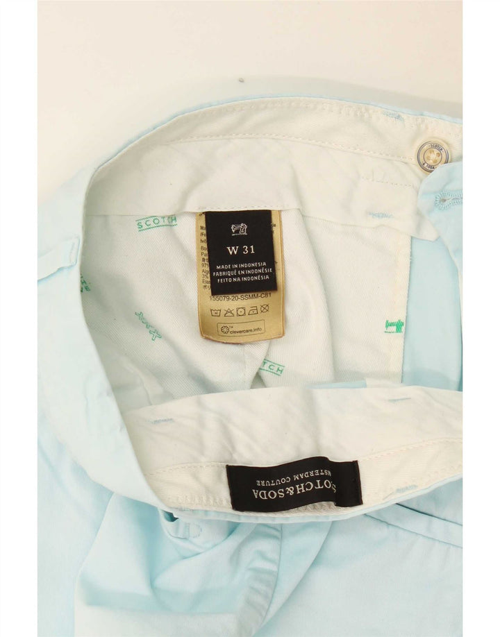 Scotch & Soda muške chino kratke hlače W31 srednje plavi pamuk
