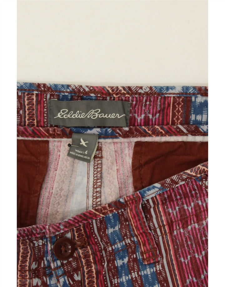 EDDIE BAUER Womens Chino Shorts US 4 Small W29 Multicoloured Striped Vintage Eddie Bauer and Second-Hand Eddie Bauer from Messina Hembry 