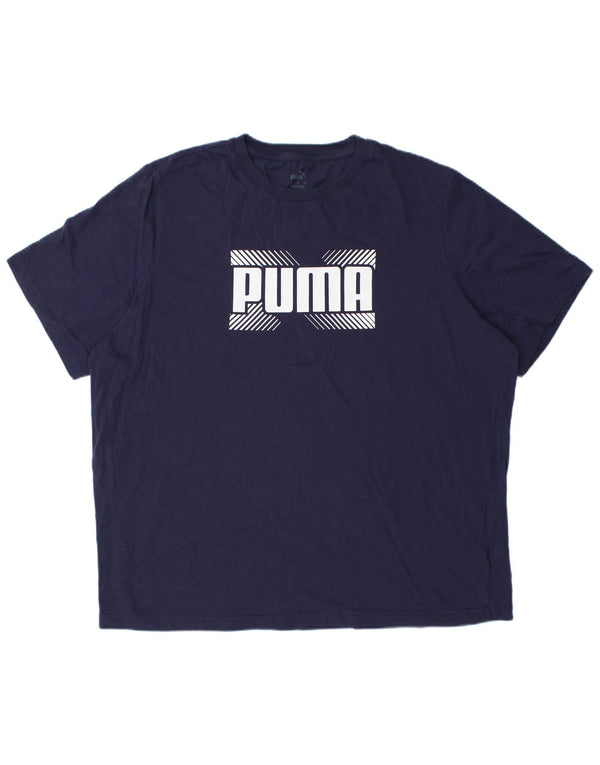 Puma muška majica kratkih rukava s grafičkim motivima 2XL tamnoplavi pamuk