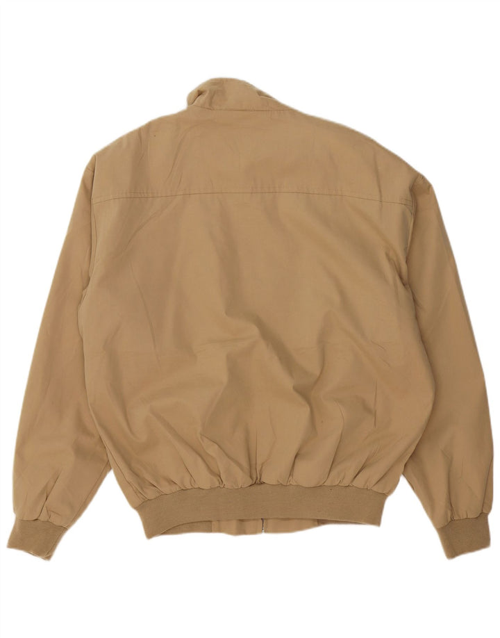 LOTTO Mens Bomber Jacket UK 40 Large Beige Cotton