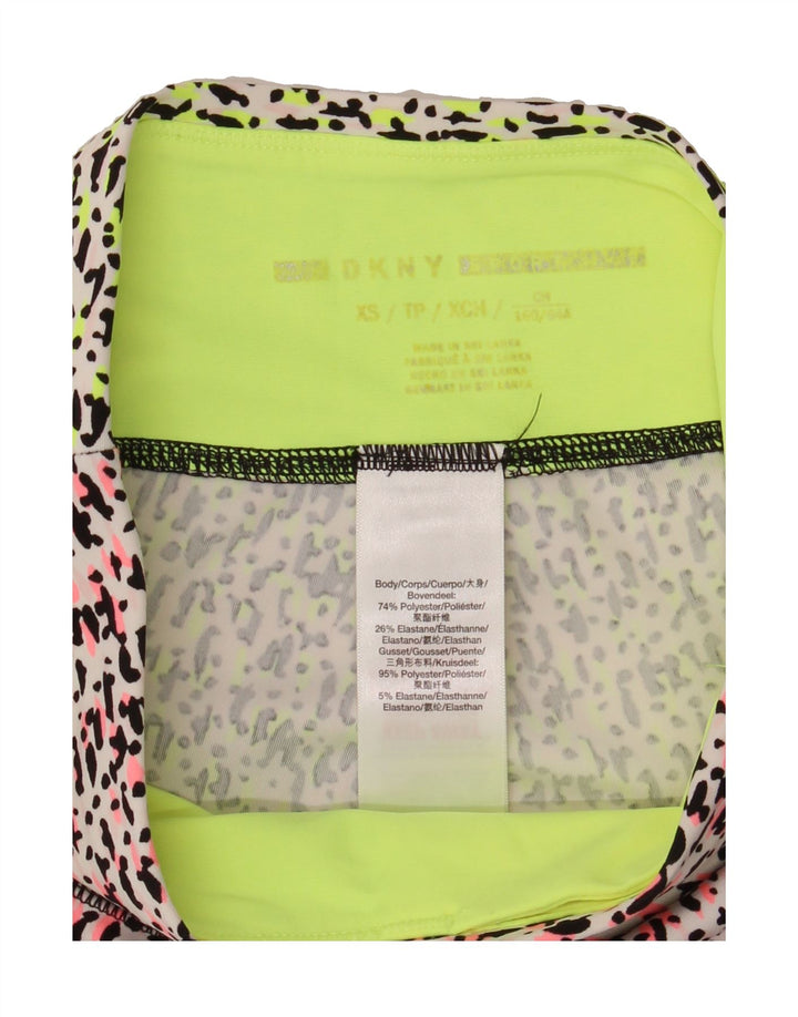 DKNY Womens Leggings UK 4 XS  Multicoloured Animal Print Polyester Vintage Dkny and Second-Hand Dkny from Messina Hembry 