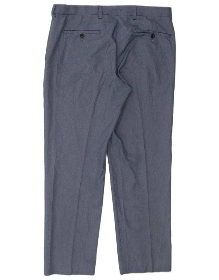 Marks & Spencer muške chino hlače standardnog kroja W34 L29 plavi poliester