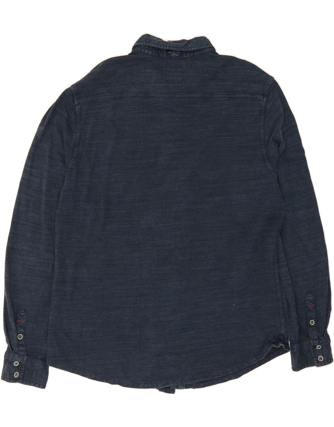 ENGBERS Mens Shirt 2XL Navy Blue Pinstripe Cotton Vintage Engbers and Second-Hand Engbers from Messina Hembry 